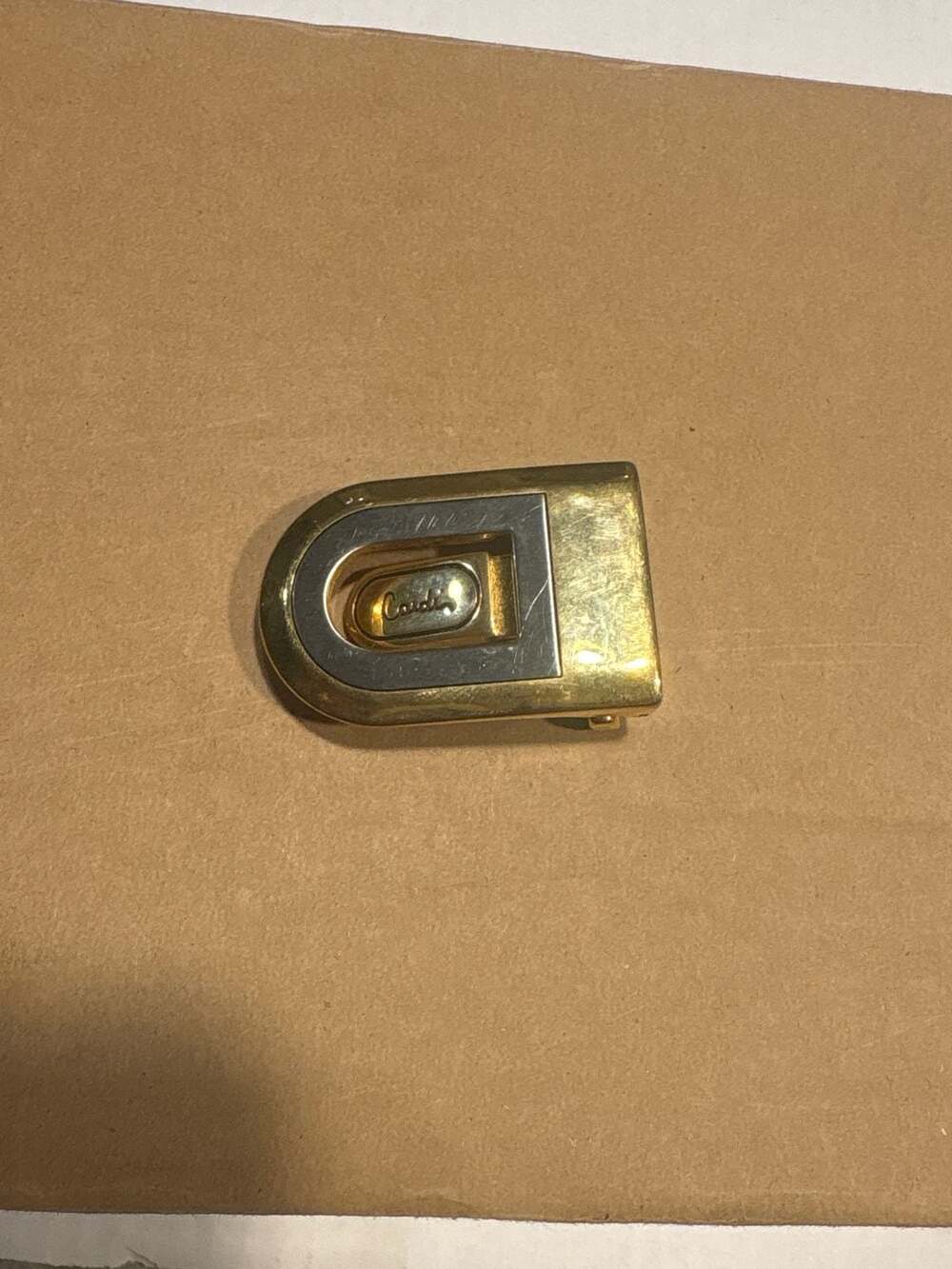 Vintage Pierre Cardin Two-Tone Gold and Silver Belt Buckle Made in Italy